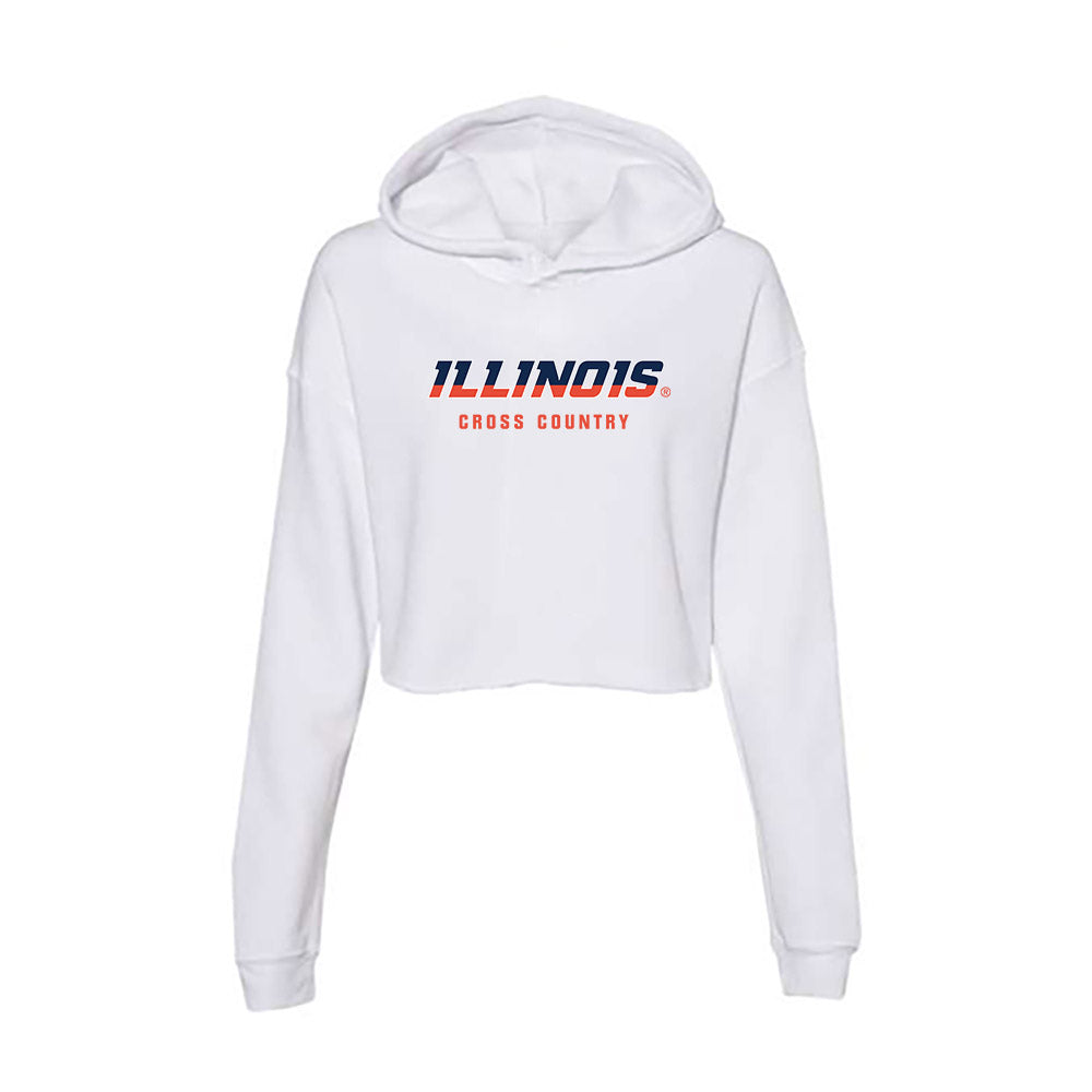 Illinois - NCAA Men's Cross Country : Shawn Juliette - Women's Crop Fleece Hoodie-0