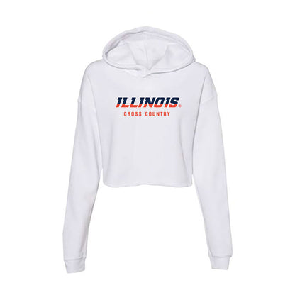 Illinois - NCAA Men's Cross Country : Shawn Juliette - Women's Crop Fleece Hoodie-0