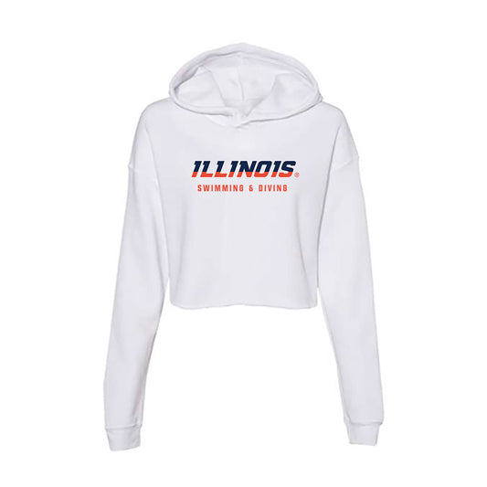 Illinois - NCAA Women's Swimming & Diving : Sophia Yousuf - Women's Crop Fleece Hoodie-0