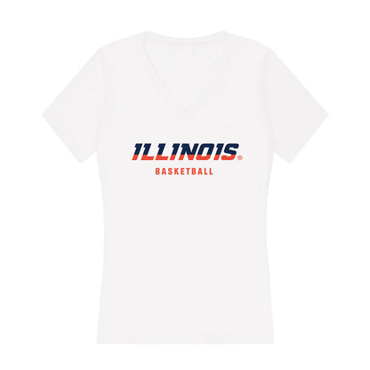 Illinois - NCAA Men's Basketball : Jason Jakstys - Women's V-Neck T-Shirt-0