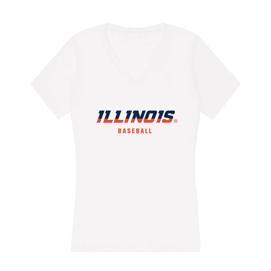 Illinois - NCAA Baseball : Ben Plumley - Women's V-Neck T-Shirt-0
