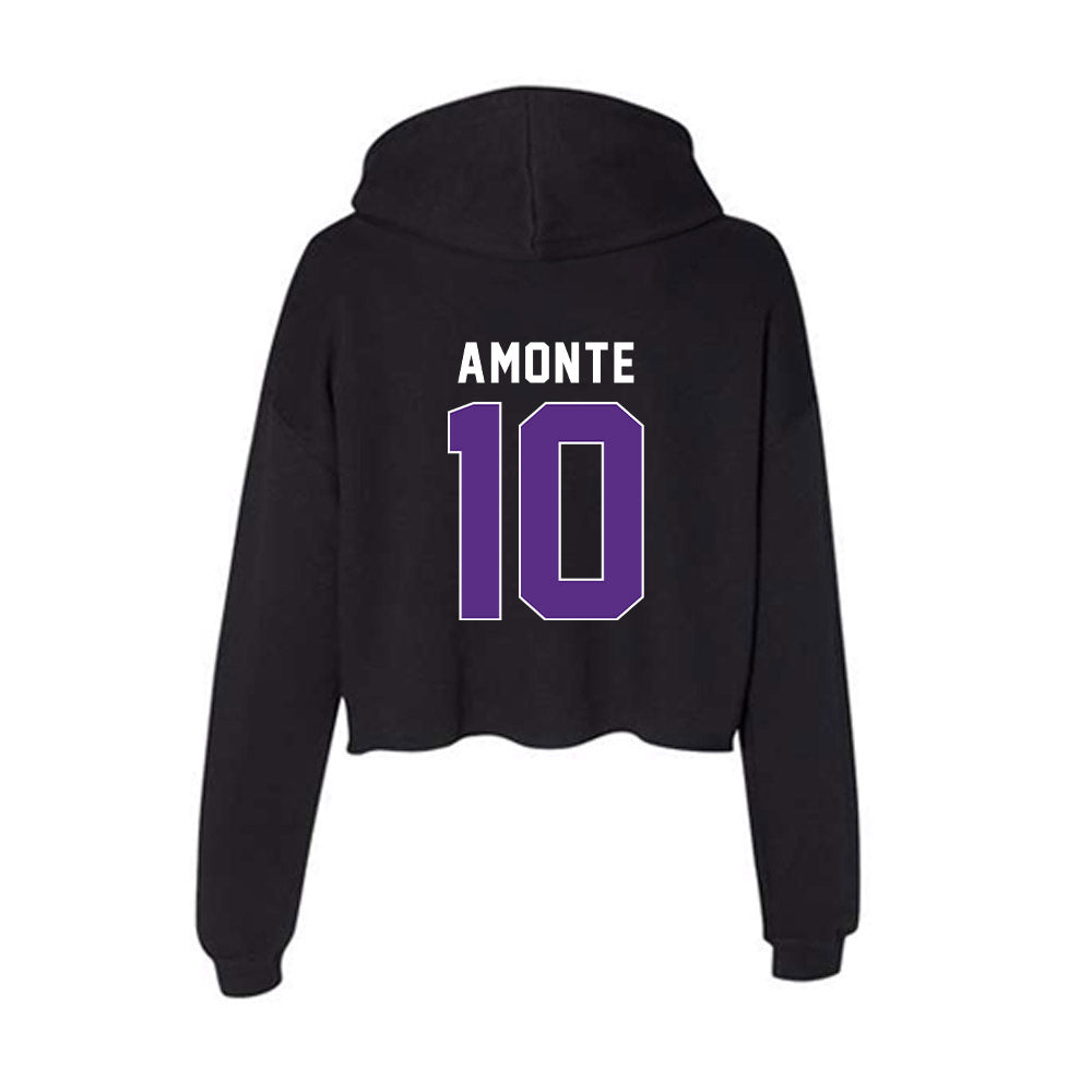 Northwestern - NCAA Women's Lacrosse : Dylan Amonte - Women's Crop Fleece Hoodie-1