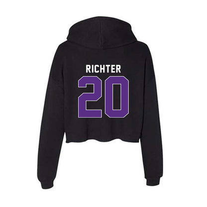 Northwestern - NCAA Men's Soccer : Henri Richter - Women's Crop Fleece Hoodie-1