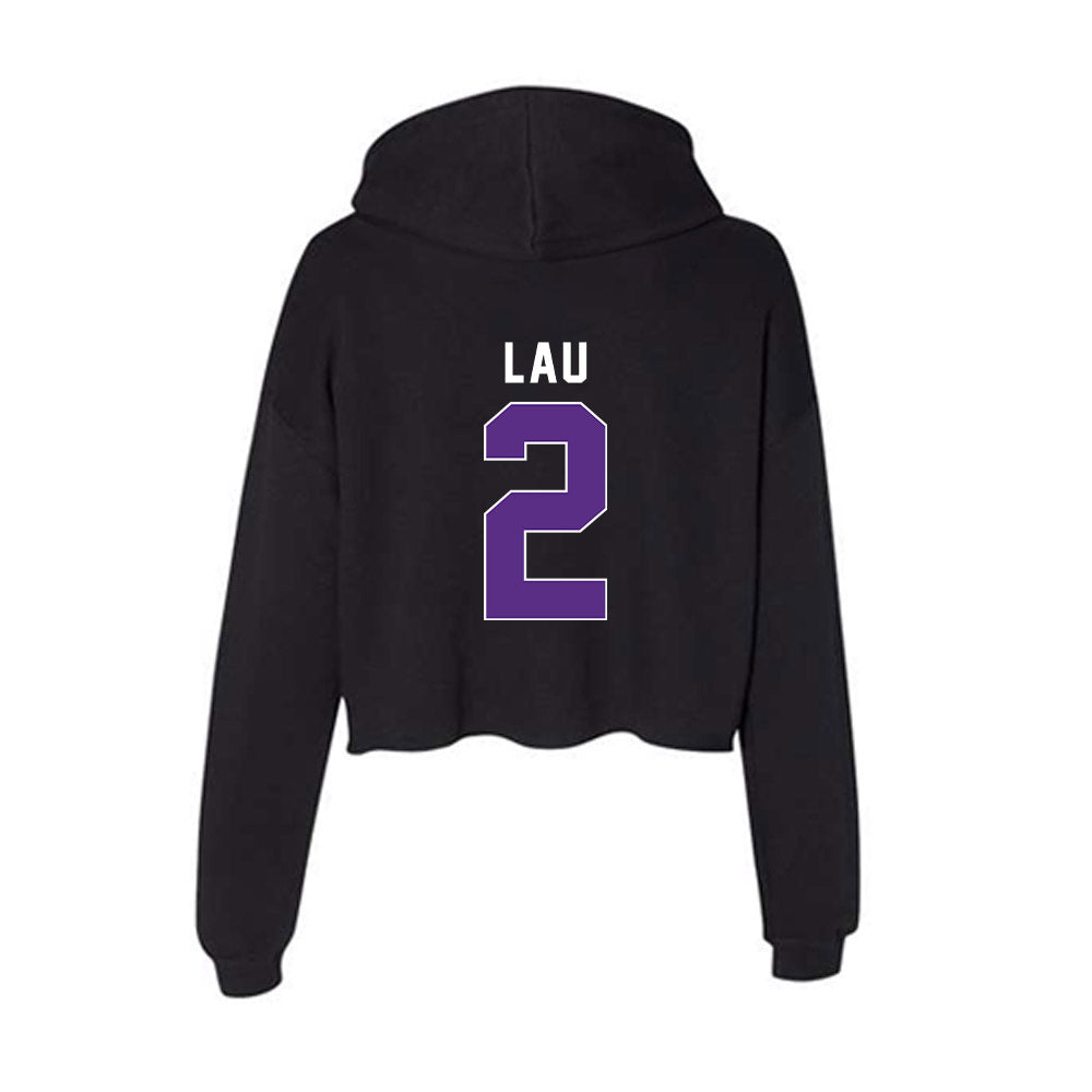 Northwestern - NCAA Women's Basketball : Caroline Lau - Women's Crop Fleece Hoodie-1