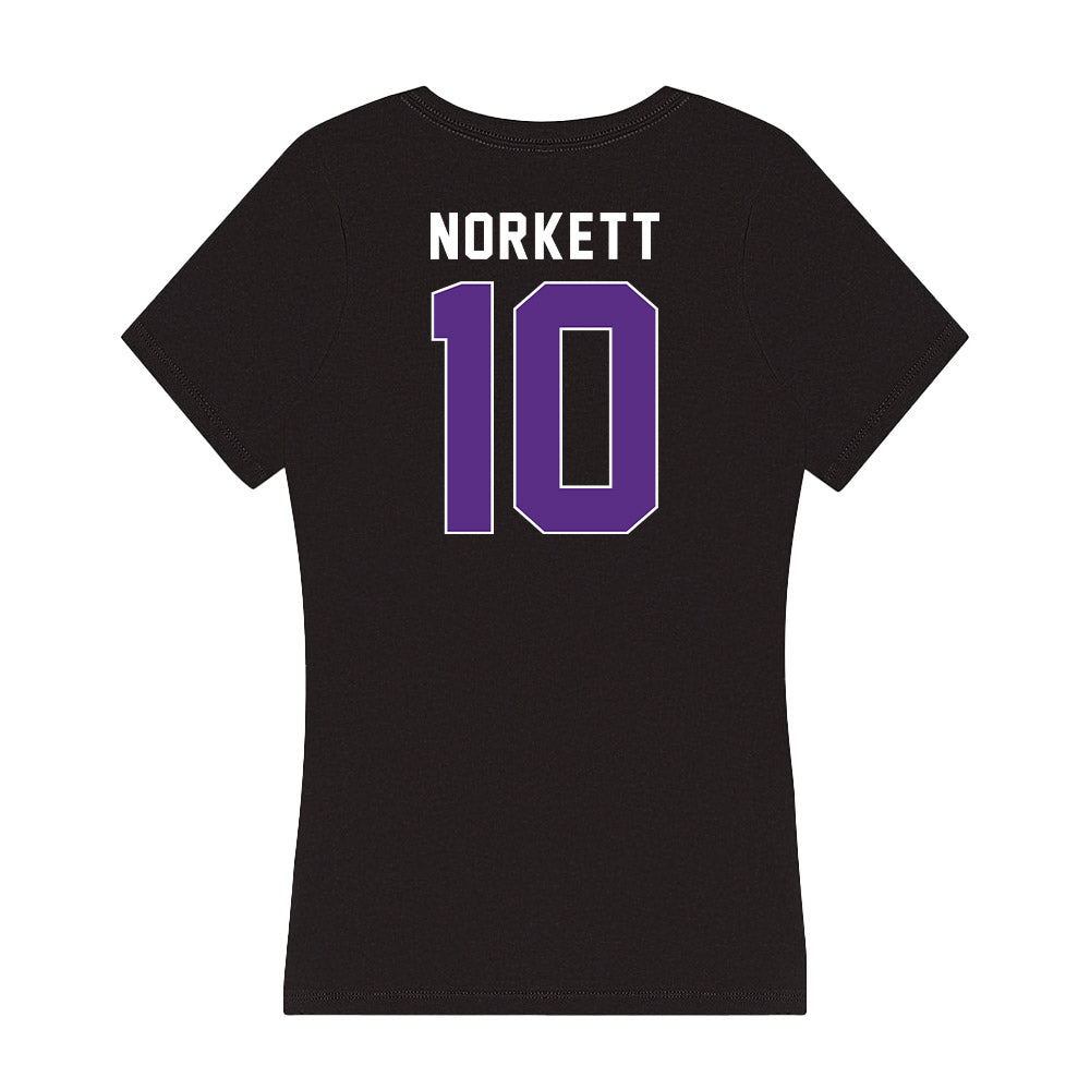 Northwestern - NCAA Women's Soccer : Megan Norkett - Women's V-Neck T-Shirt-1
