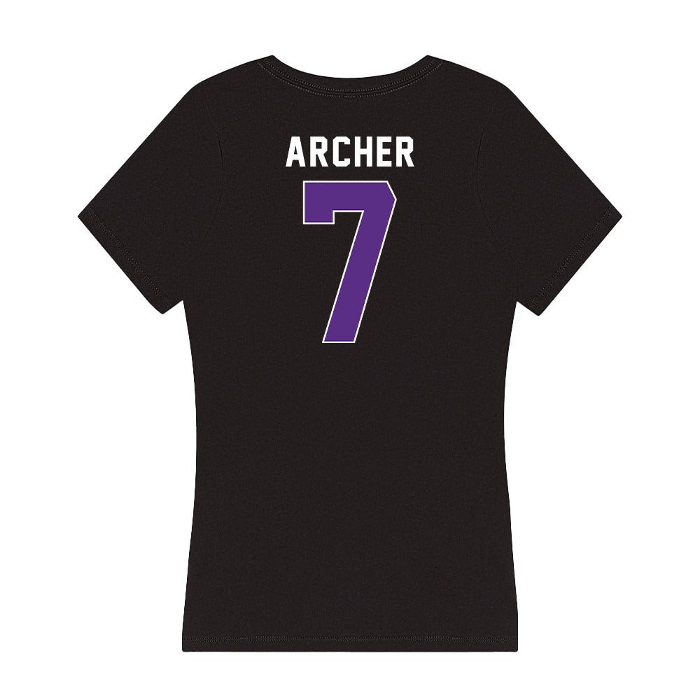Northwestern - NCAA Women's Lacrosse : Lauren Archer - Women's V-Neck T-Shirt-1