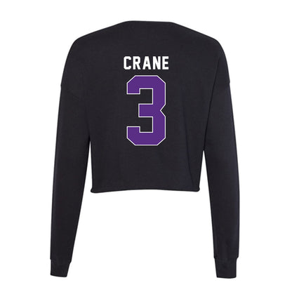 Northwestern - NCAA Football : Tate Crane - Women's Cropped Crew Fleece-1