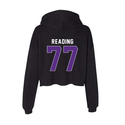 Northwestern - NCAA Women's Lacrosse : Talia Reading - Women's Crop Fleece Hoodie-1