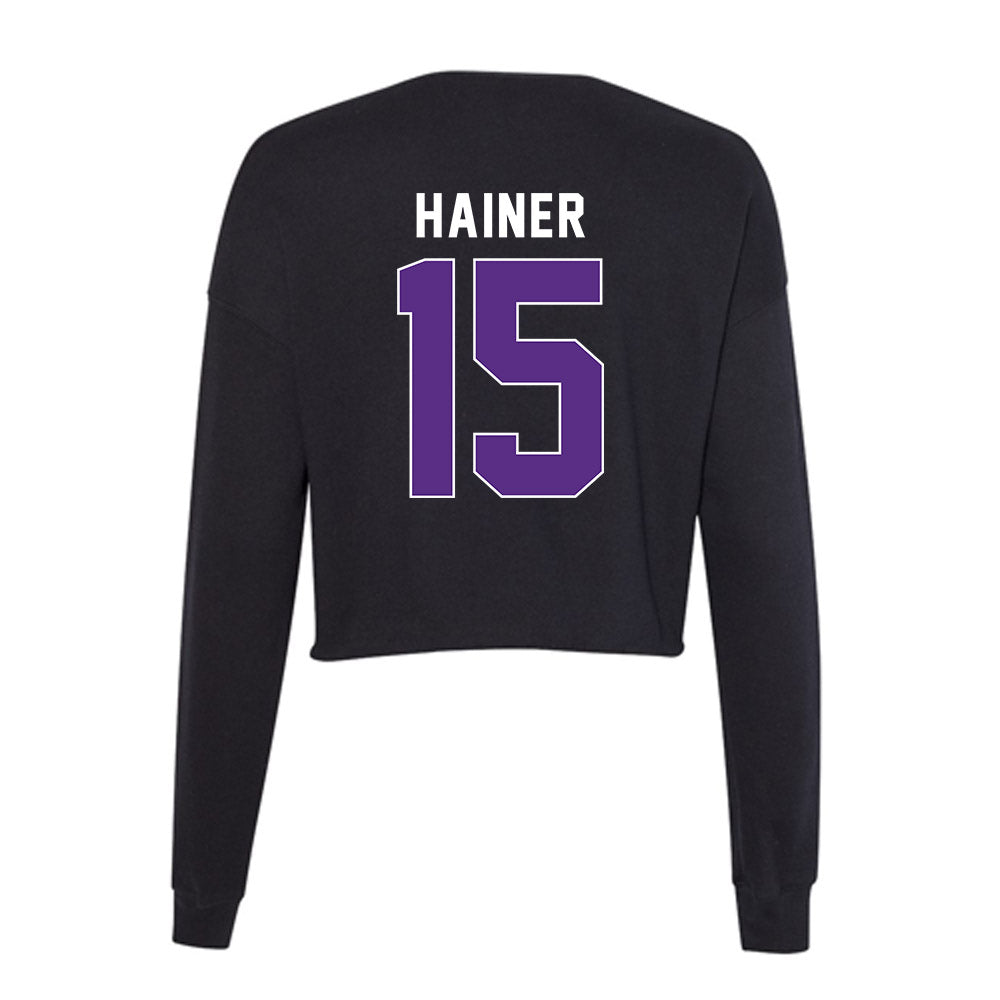 Northwestern - NCAA Men's Soccer : Doug Hainer - Women's Cropped Crew Fleece-1