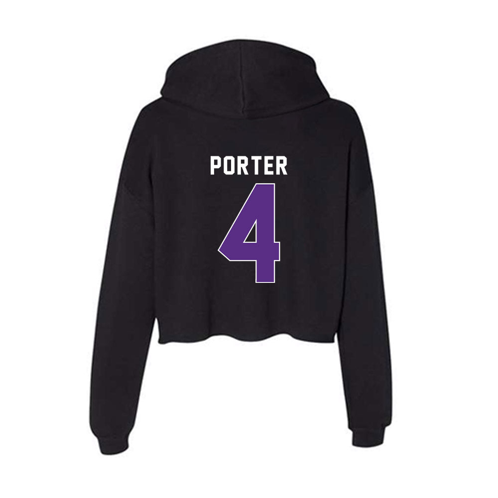 Northwestern - NCAA Football : Cam Porter - Women's Crop Fleece Hoodie-1