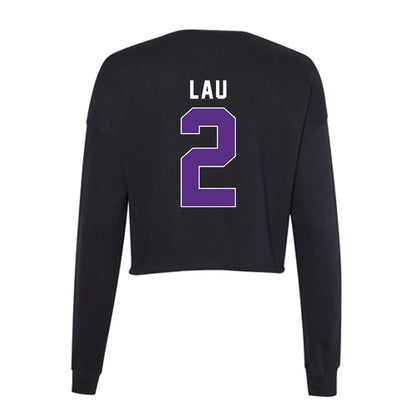 Northwestern - NCAA Women's Basketball : Caroline Lau - Women's Cropped Crew Fleece-1