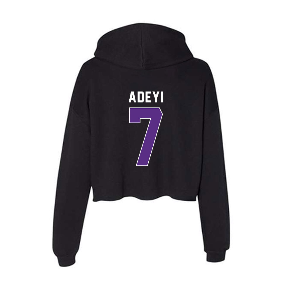 Northwestern - NCAA Football : Ore Adeyi - Women's Crop Fleece Hoodie-1