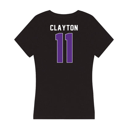 Northwestern - NCAA Men's Basketball : Jordan Clayton - Women's V-Neck T-Shirt-1