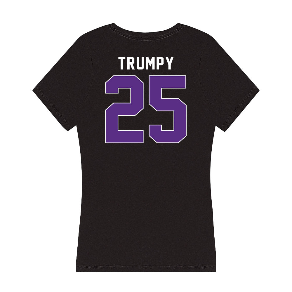 Northwestern - NCAA Women's Basketball : Lauren Trumpy - Women's V-Neck T-Shirt-1