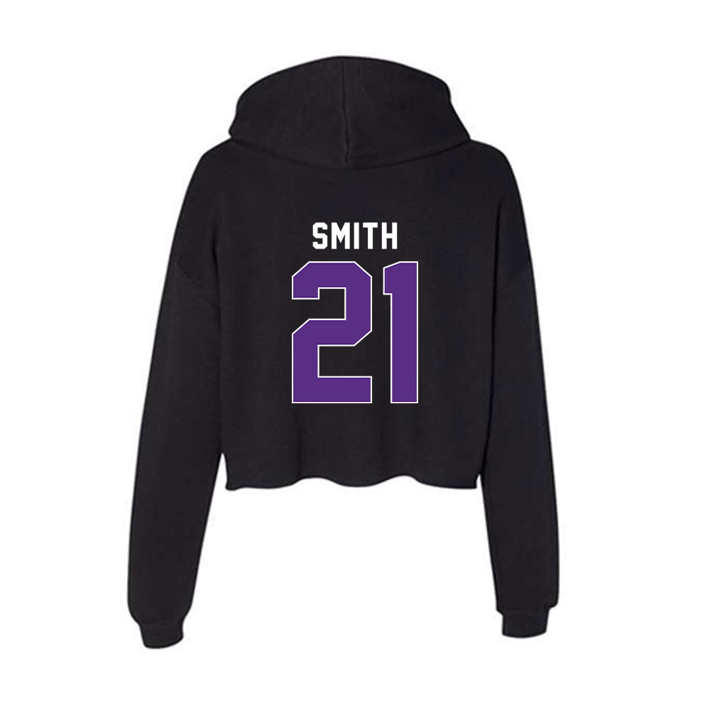 Northwestern - NCAA Women's Lacrosse : Madison Smith - Women's Crop Fleece Hoodie-1