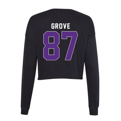 Northwestern - NCAA Football : Carson Grove - Women's Cropped Crew Fleece-1