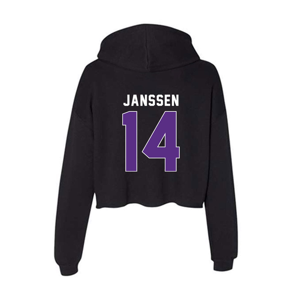 Northwestern - NCAA Women's Field Hockey : Kate Janssen - Women's Crop Fleece Hoodie-1