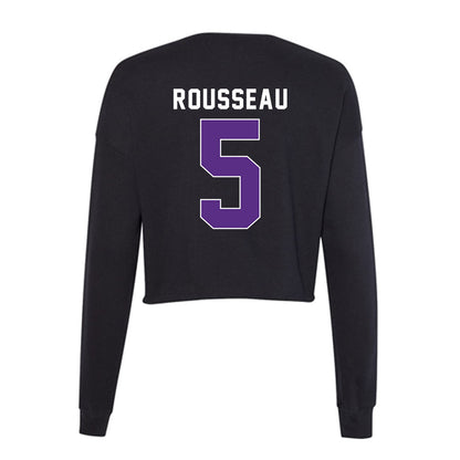 Northwestern - NCAA Women's Volleyball : Alexa Rousseau - Women's Cropped Crew Fleece-1