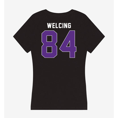 Northwestern - NCAA Football : Hunter Welcing - Women's V-Neck T-Shirt-1