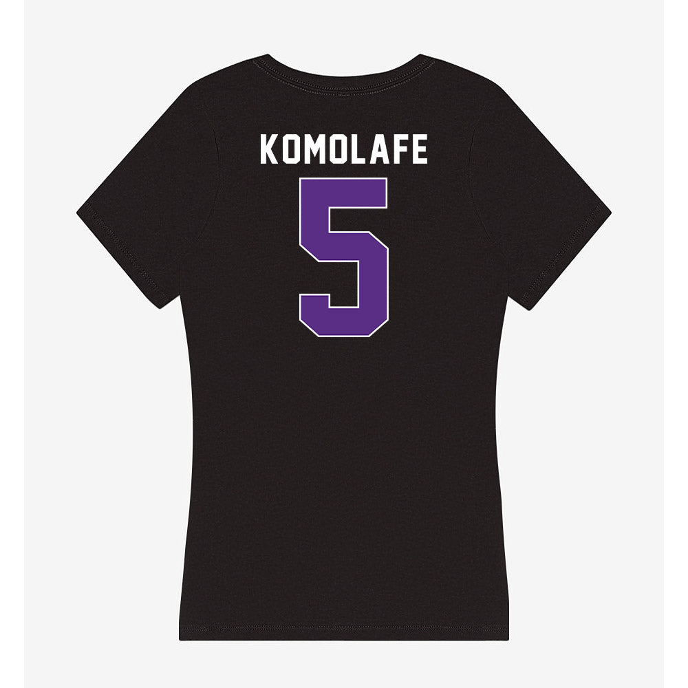 Northwestern - NCAA Football : Caleb Komolafe - Women's V-Neck T-Shirt-1