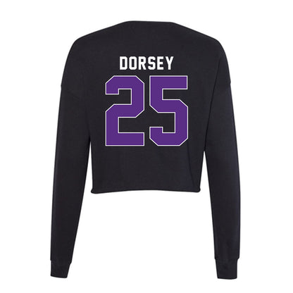 Northwestern - NCAA Football : Marquet Dorsey - Women's Cropped Crew Fleece-1