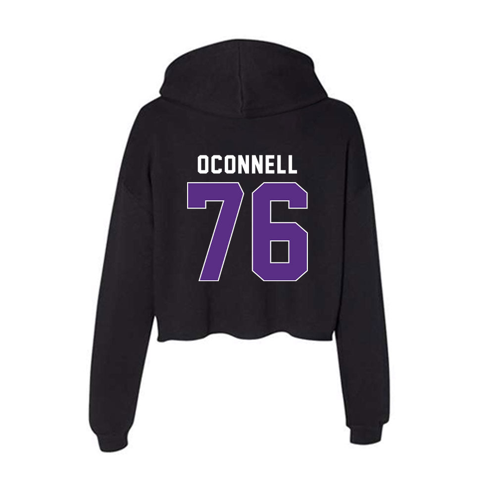 Northwestern - NCAA Football : Michael OConnell - Women's Crop Fleece Hoodie-1