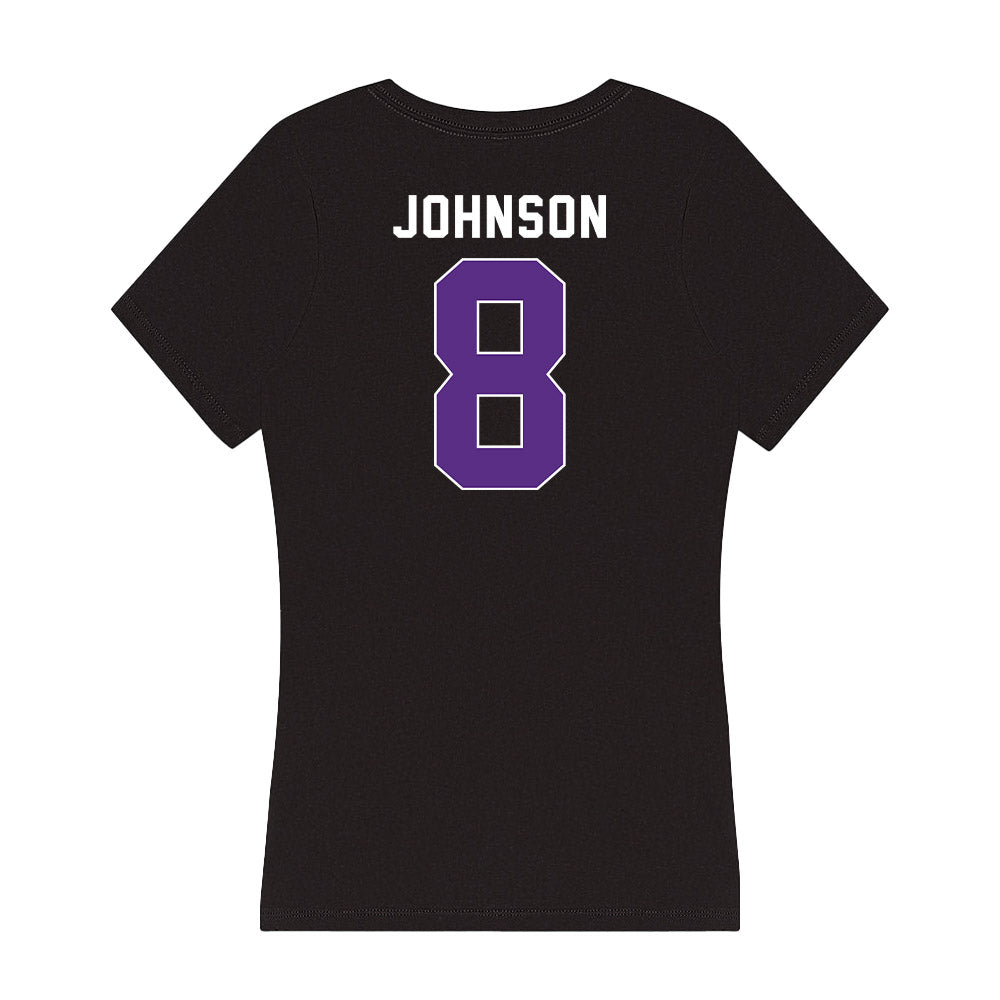 Northwestern - NCAA Women's Volleyball : Rachel Johnson - Women's V-Neck T-Shirt-1