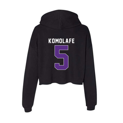 Northwestern - NCAA Football : Caleb Komolafe - Women's Crop Fleece Hoodie-1
