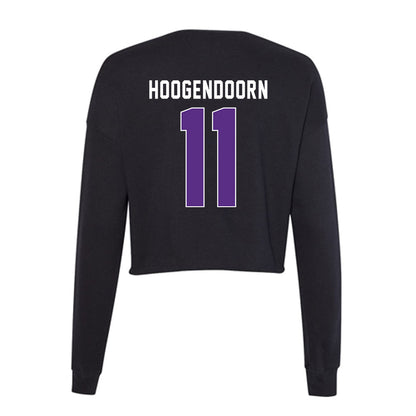 Northwestern - NCAA Women's Fencing : Levi Hoogendoorn - Women's Cropped Crew Fleece-1