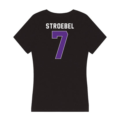 Northwestern - NCAA Women's Soccer : Mary Stroebel - Women's V-Neck T-Shirt-1