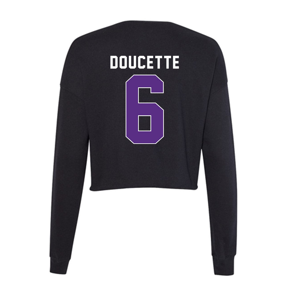 Northwestern - NCAA Women's Soccer : Nicole Doucette - Women's Cropped Crew Fleece-1