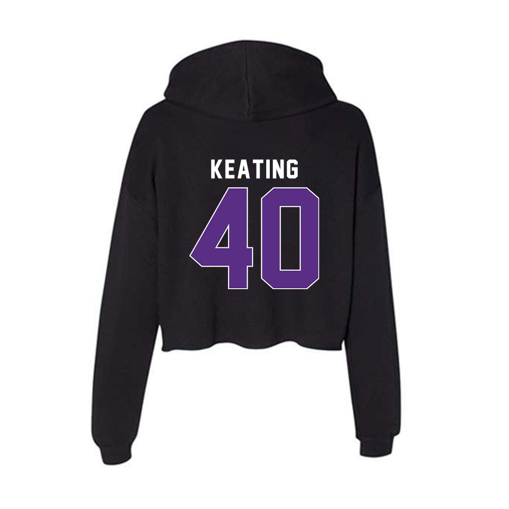 Northwestern - NCAA Women's Lacrosse : Karly Keating - Women's Crop Fleece Hoodie-1