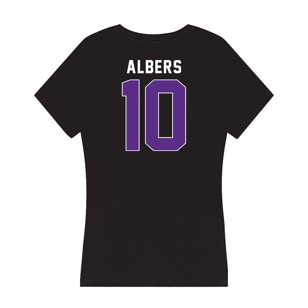 Northwestern - NCAA Women's Field Hockey : Amelia Albers - Women's V-Neck T-Shirt-1