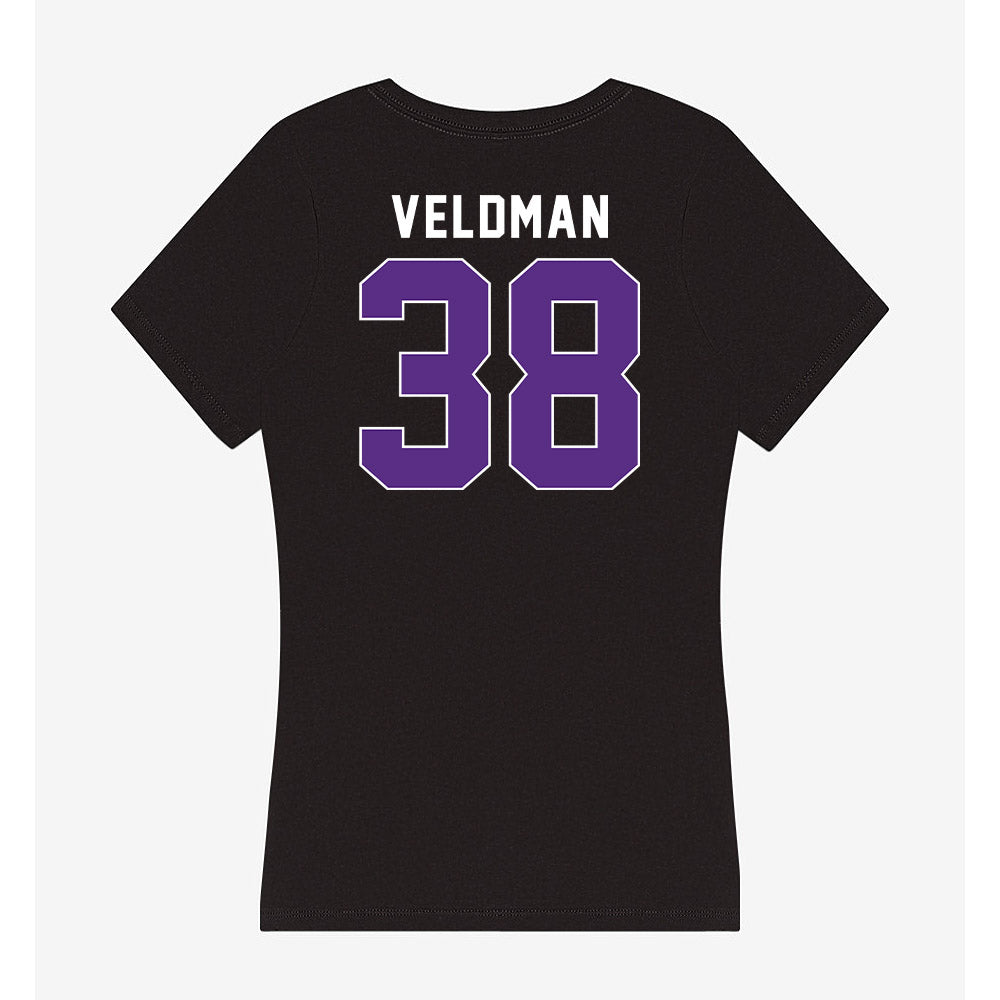 Northwestern - NCAA Football : Joshua Veldman - Women's V-Neck T-Shirt-1