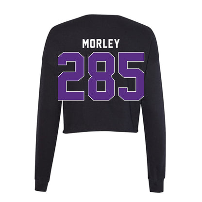 Northwestern - NCAA Wrestling : Dirk Morley - Women's Cropped Crew Fleece-1