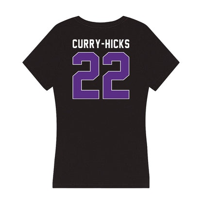 Northwestern - NCAA Football : Terrion Curry-Hicks - Women's V-Neck T-Shirt-1