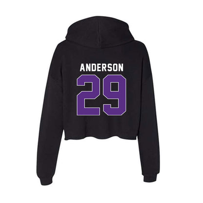 Northwestern - NCAA Football : Grissim Anderson - Women's Crop Fleece Hoodie-1