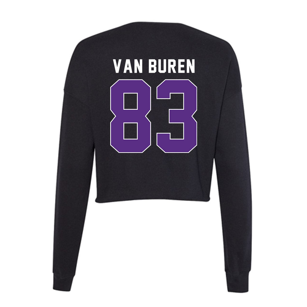 Northwestern - NCAA Football : Blake Van Buren - Women's Cropped Crew Fleece-1