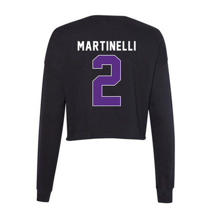 Northwestern - NCAA Men's Basketball : Nicholas Martinelli - Women's Cropped Crew Fleece-1
