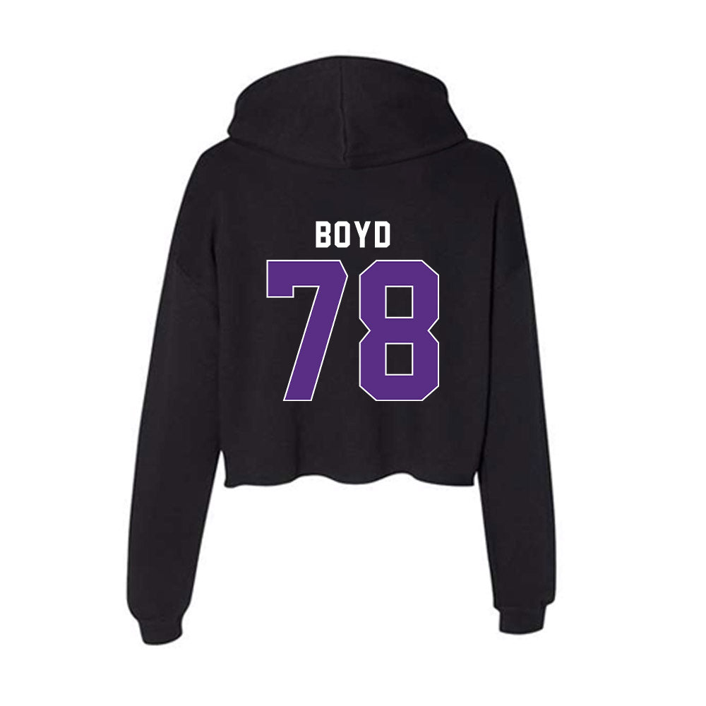 Northwestern - NCAA Football : Trey Boyd - Women's Crop Fleece Hoodie-1