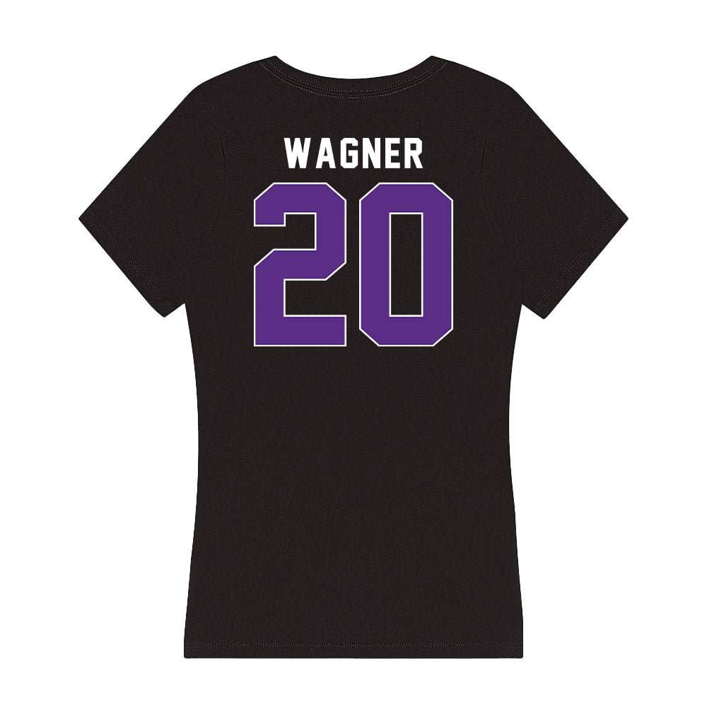 Northwestern - NCAA Women's Volleyball : Lily Wagner - Women's V-Neck T-Shirt-1