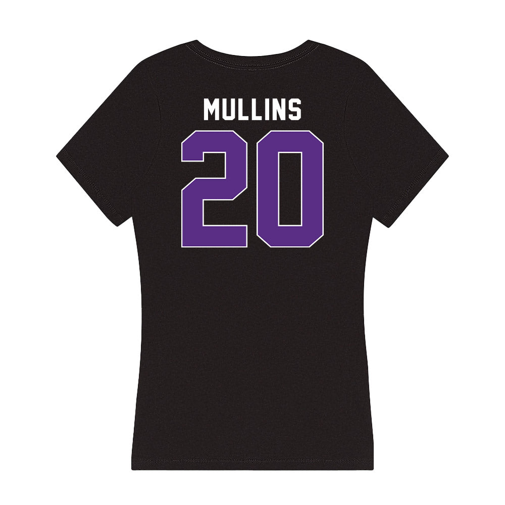 Northwestern - NCAA Men's Basketball : Justin Mullins - Women's V-Neck T-Shirt-1