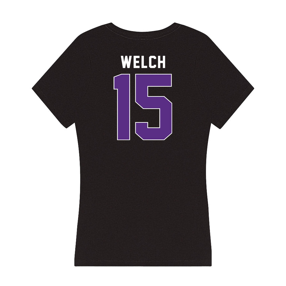 Northwestern - NCAA Women's Lacrosse : Kathryn Welch - Women's V-Neck T-Shirt-1
