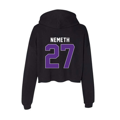 Northwestern - NCAA Women's Field Hockey : Nadia Nemeth - Women's Crop Fleece Hoodie-1
