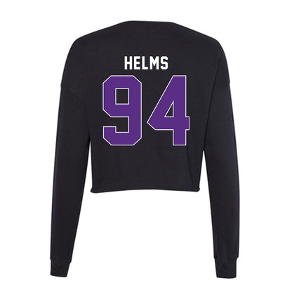 Northwestern - NCAA Football : Henry Helms - Women's Cropped Crew Fleece-1