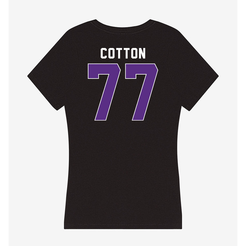 Northwestern - NCAA Football : Idrys Cotton - Women's V-Neck T-Shirt-1