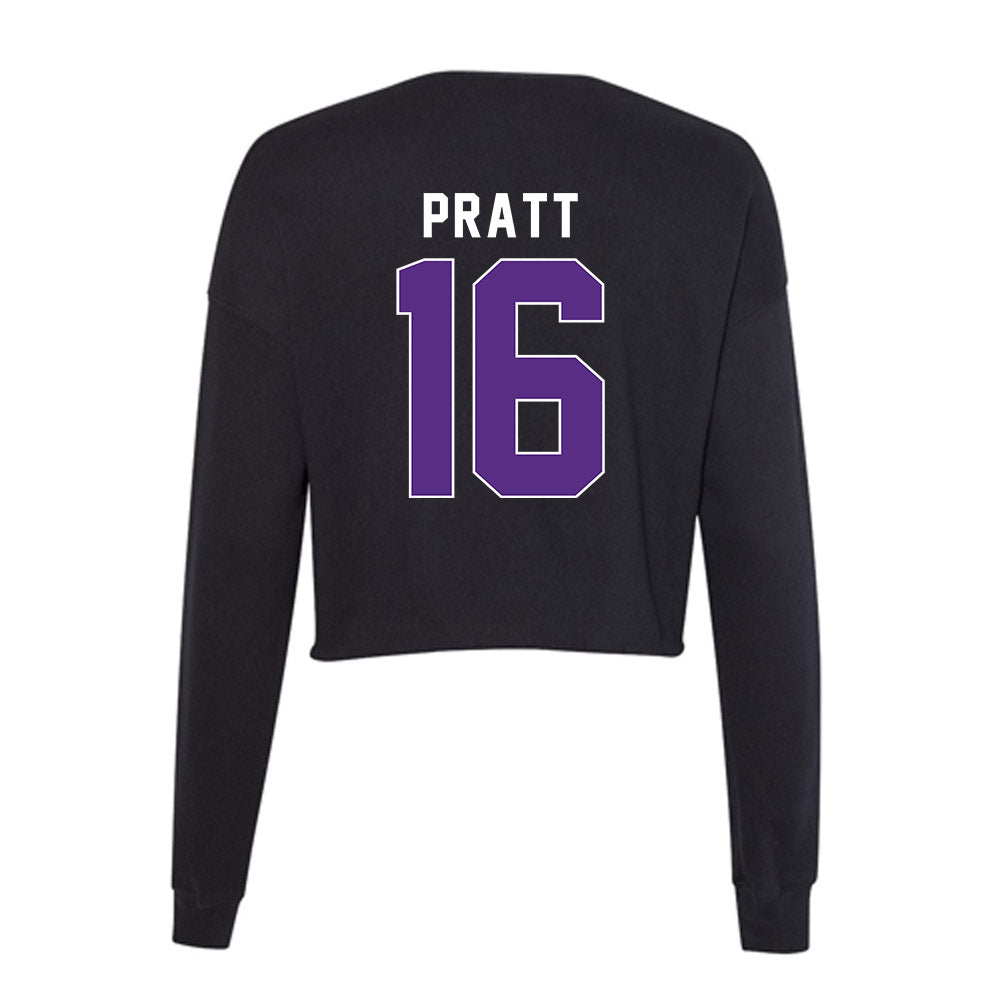 Northwestern - NCAA Women's Volleyball : Ava Pratt - Women's Cropped Crew Fleece-1