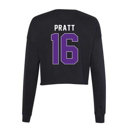 Northwestern - NCAA Women's Volleyball : Ava Pratt - Women's Cropped Crew Fleece-1