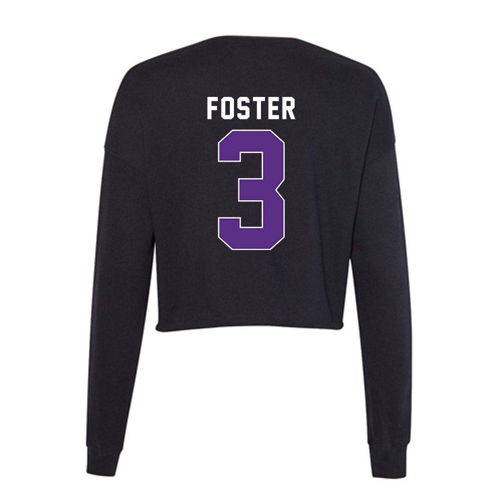 Northwestern - NCAA Women's Lacrosse : Aditi Foster - Women's Cropped Crew Fleece-1