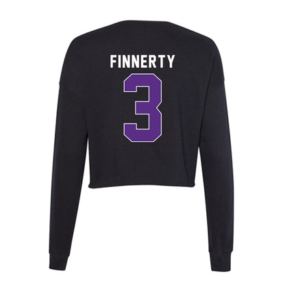 Northwestern - NCAA Women's Soccer : Maddie Finnerty - Women's Cropped Crew Fleece-1